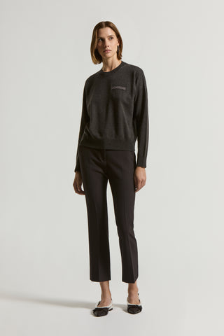 Cashmere, silk and wool yarn jumper