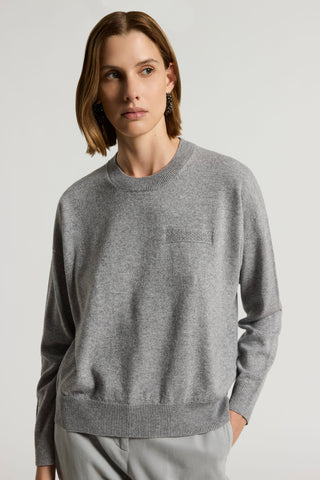 Cashmere, silk and wool yarn jumper