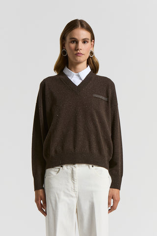 Maglia in lana, seta, cashmere e viscosa