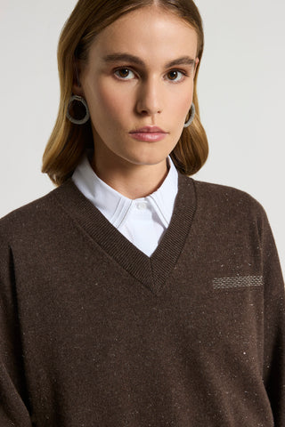 Maglia in lana, seta, cashmere e viscosa