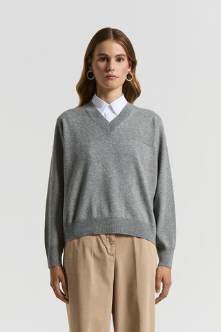 Maglia in lana, seta, cashmere e viscosa