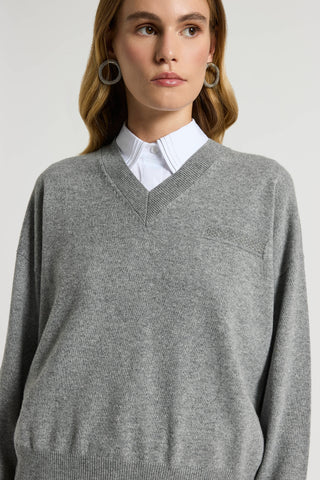 Maglia in lana, seta, cashmere e viscosa