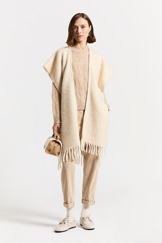 Maglia a trecce in alpaca e paillettes