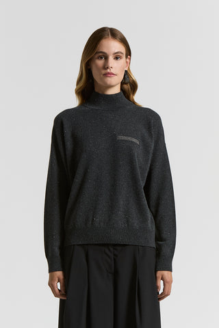 Maglia in lana, seta, cashmere e viscosa