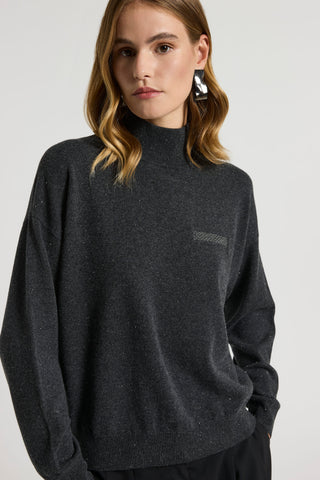 Maglia in lana, seta, cashmere e viscosa