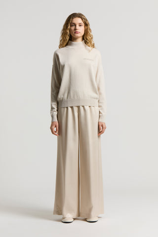 Polo-neck wool, silk and cashmere jumper