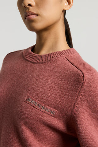 Cashmere, silk and wool crew-neck jumper