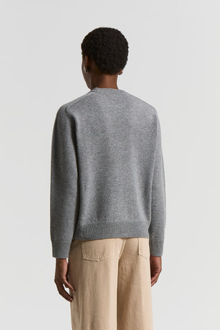 Maglia girocollo in lana seta cashmere