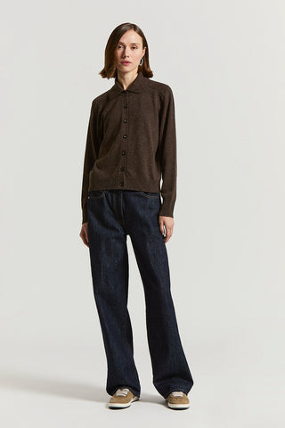 Cardigan con bottoni in lana seta cashmere