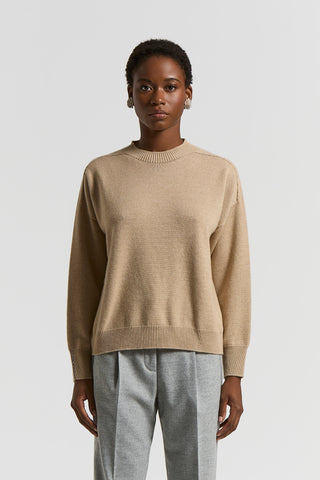 Maglia girocollo in puro cashmere