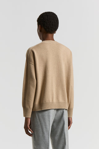 Maglia girocollo in puro cashmere