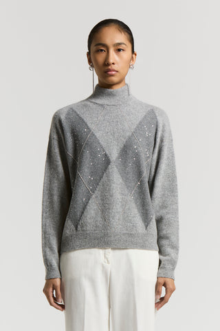 Lurex, cashmere, silk and wool jumper