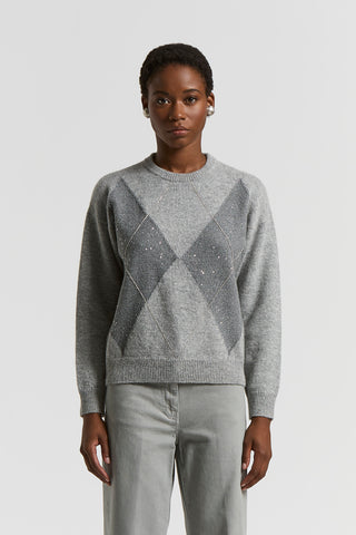 Maglia in lana seta cashmere lurex