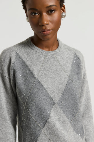 Maglia in lana seta cashmere lurex