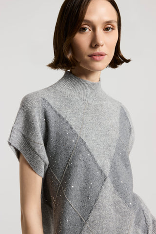 Lurex, cashmere, silk and wool jumper