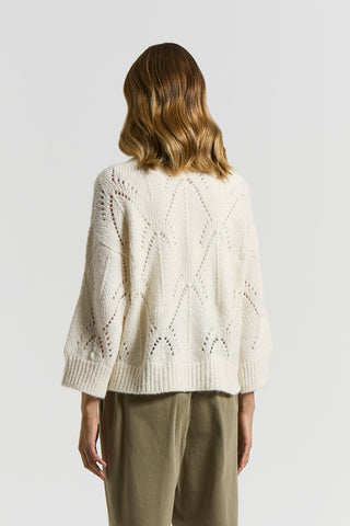 Maglia collo alto in misto alpaca