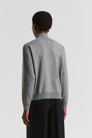 Maglia a rombi in lana seta cashmere