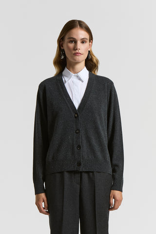 Cardigan in lana seta cashmere