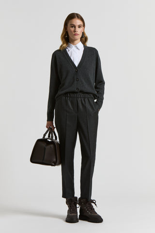 Cardigan in lana seta cashmere