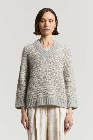 Alpaca wool mouliné jumper