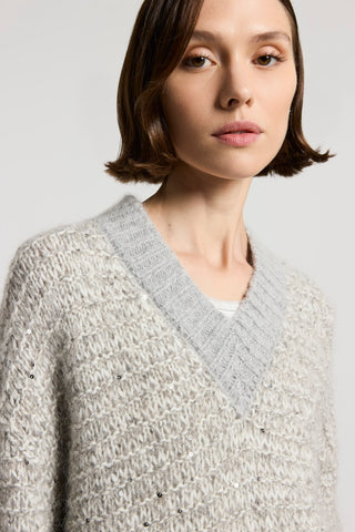 Alpaca wool mouliné jumper