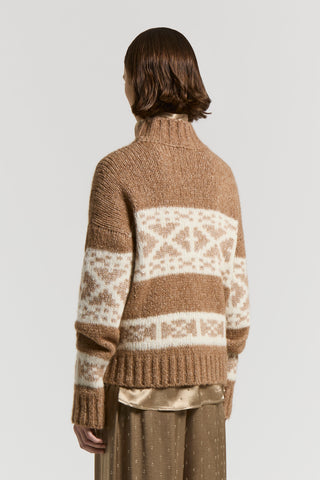 Norwegian wool and alpaca mouliné jumper
