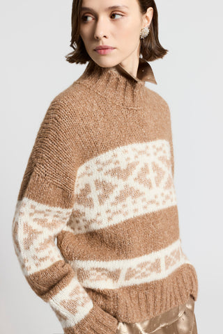 Norwegian wool and alpaca mouliné jumper
