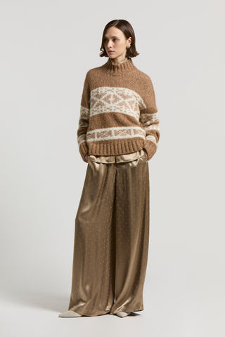 Norwegian wool and alpaca mouliné jumper