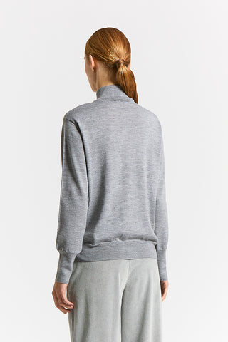 Cardigan con bottoni e lurex in lana e viscosa