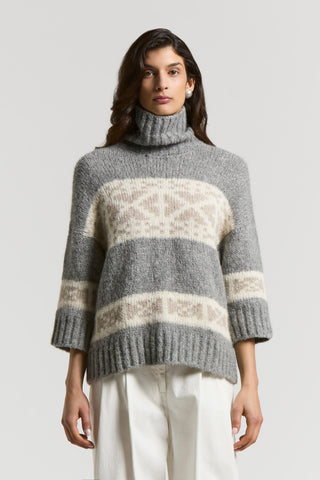 Norwegian wool and alpaca mouliné sweater