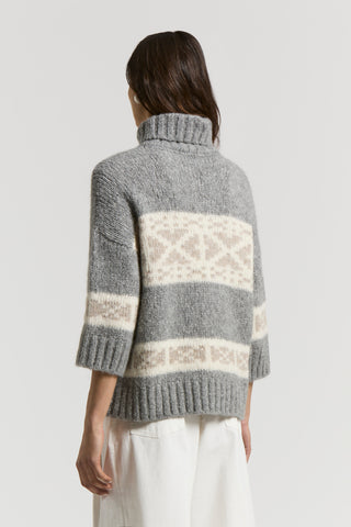 Norwegian wool and alpaca mouliné sweater