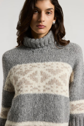 Norwegian wool and alpaca mouliné sweater