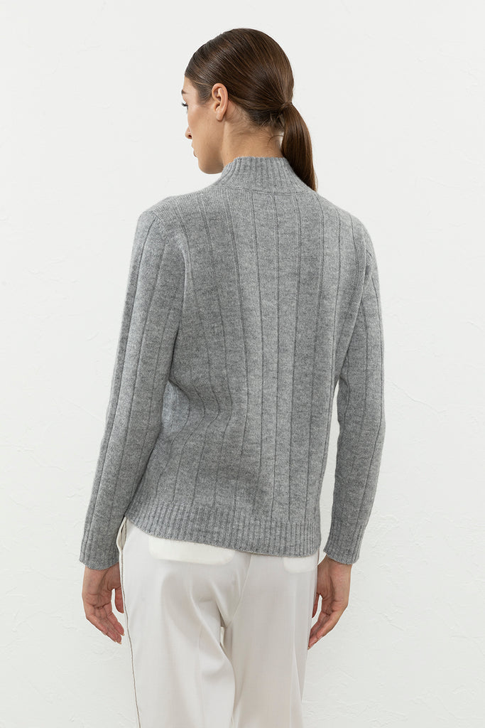 Wool, silk, cashmere and Sury Alpaca sweater  