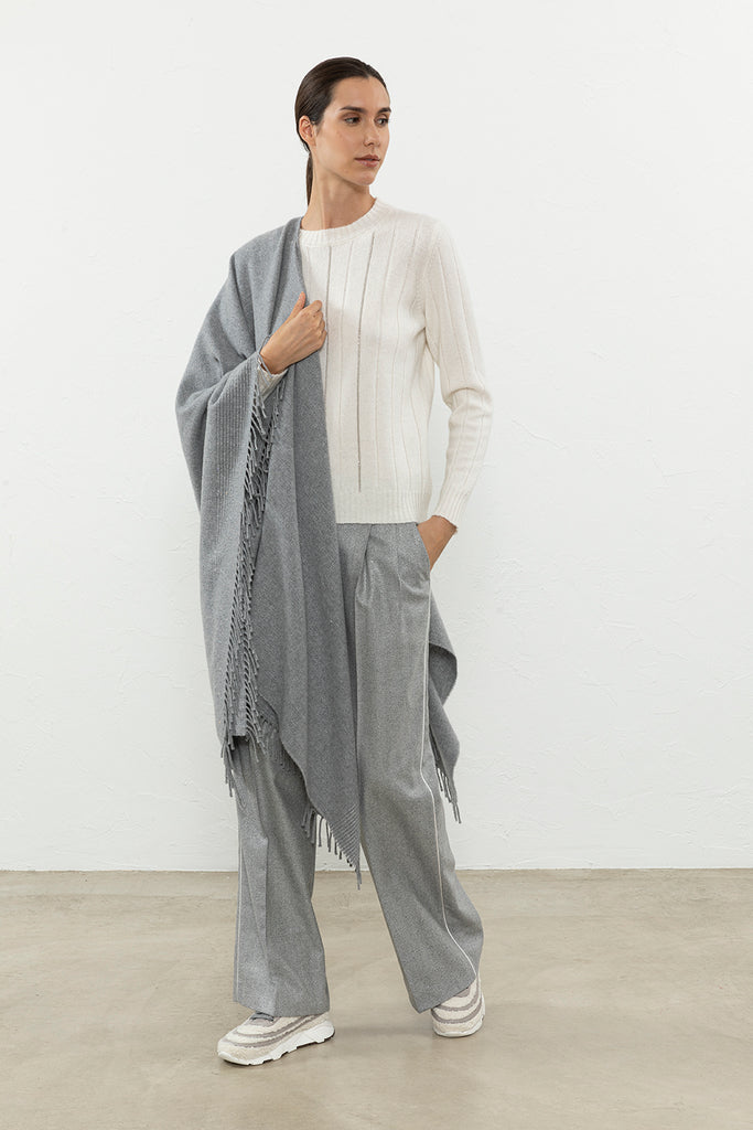 Wool, silk, cashmere and Suri alpaca sweater  