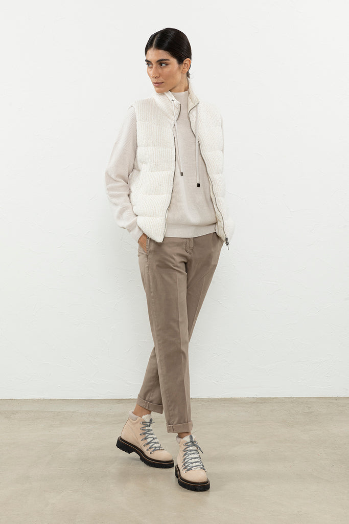 Cotton gabardine chino trousers  