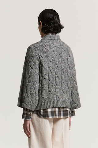 Maglia in alpaca, lana e seta