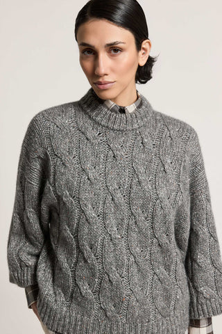 Maglia in alpaca, lana e seta