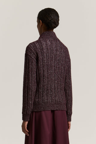 Bomber in filato d'alpaca, lana e cotone 5 / 5