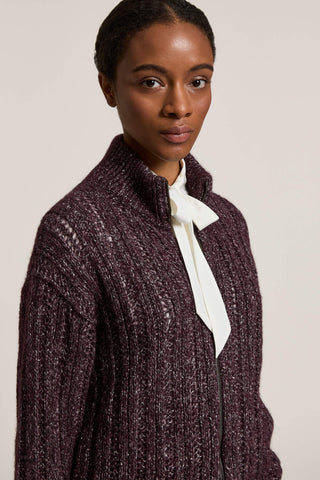 Bomber in filato d'alpaca, lana e cotone 3 / 5