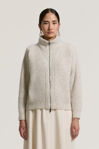 Alpaca, wool and silk-blend cardigan