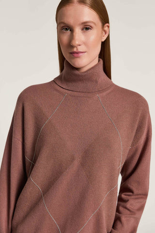 Maglia in lana, seta, viscosa, cashmere e lamé