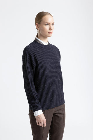 Wool, silk, cashmere and lurex sweater  