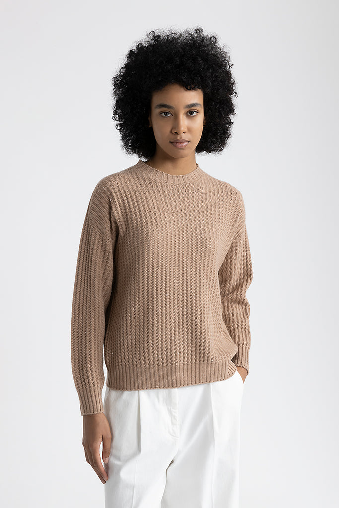 Wool, silk, cashmere and lurex sweater  