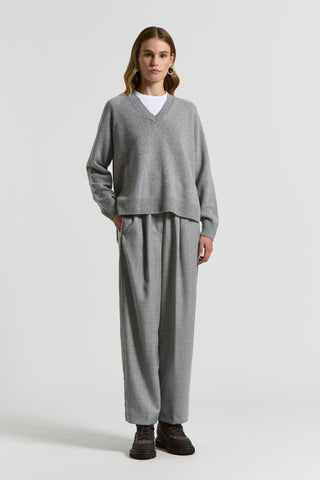 Lurex wool flannel trousers