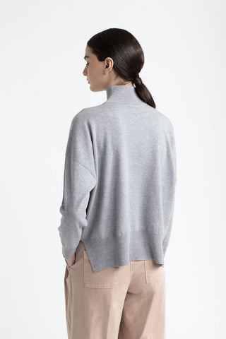 Wool, silk and cashmere turtleneck sweater  