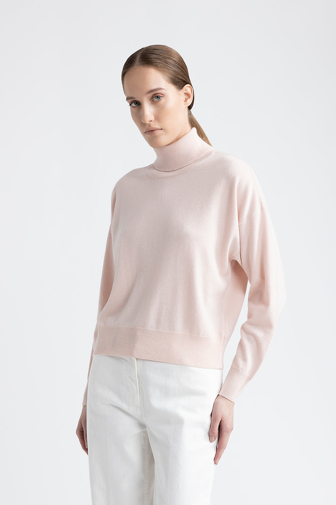 Wool, silk and cashmere crewneck sweater  