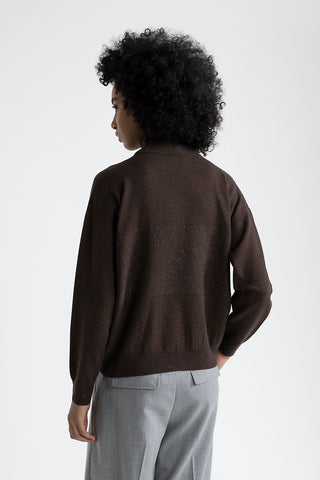 Wool, silk, cashmere and lurex sweater  