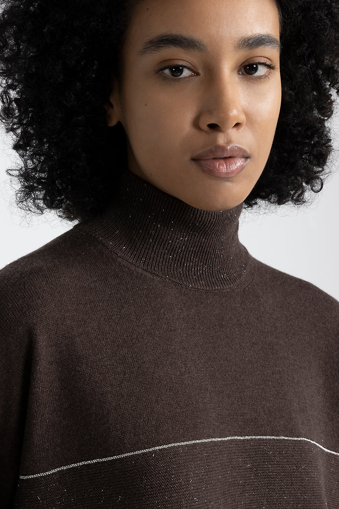 Wool, silk, cashmere and lurex sweater  