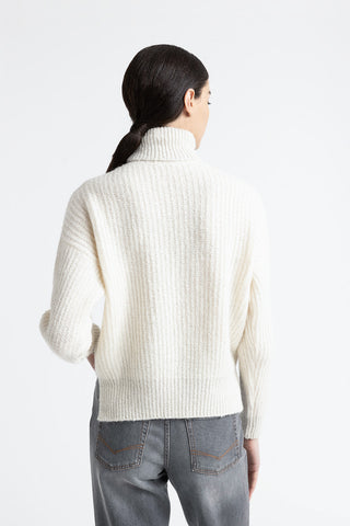 Alpaca, mohair, cotton and lurex sweater  