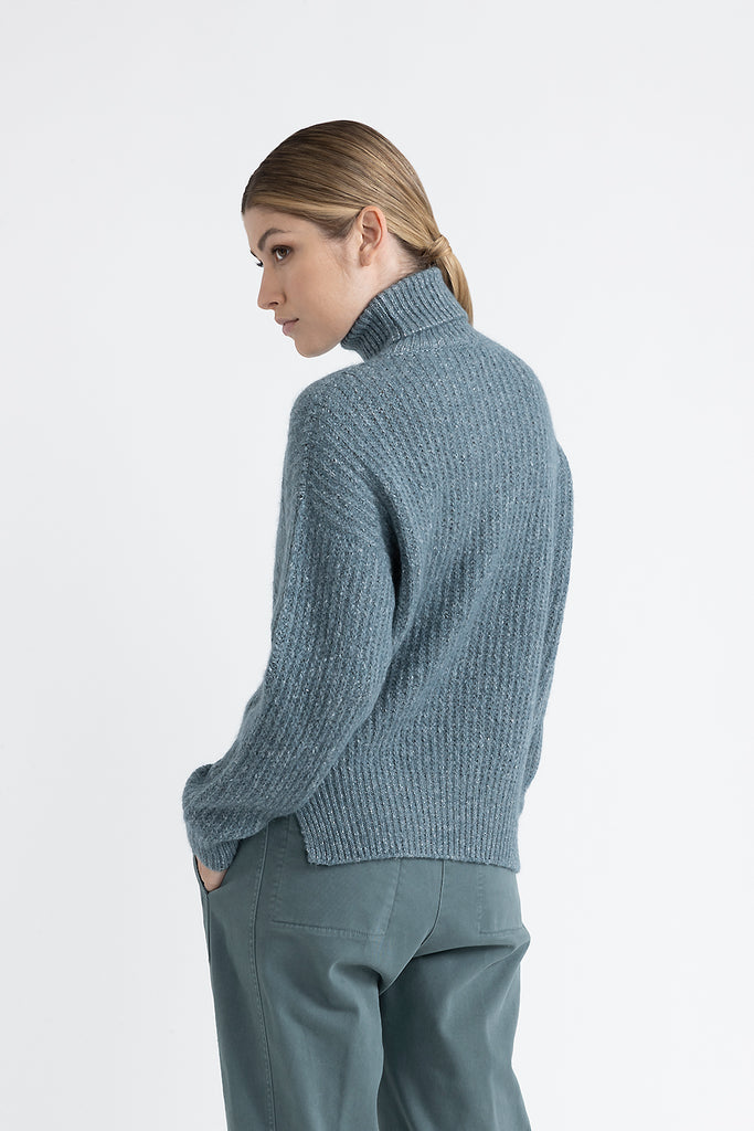 Alpaca, mohair, cotton and lurex sweater  